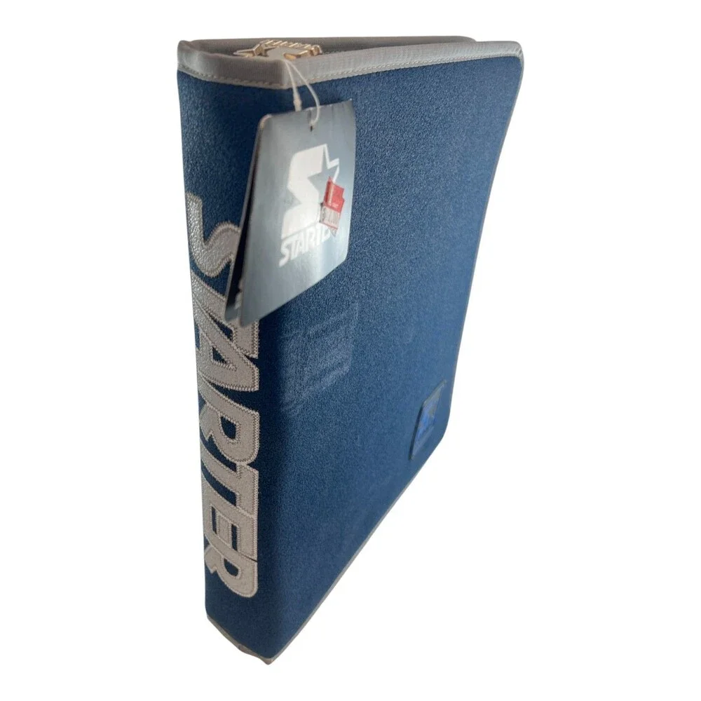 NEW Vintage 90s Starter Suede CD Binder Cowboy Blue